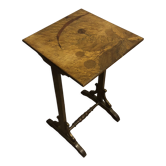 Table Pedestal table - marquetry top - late nineteenth