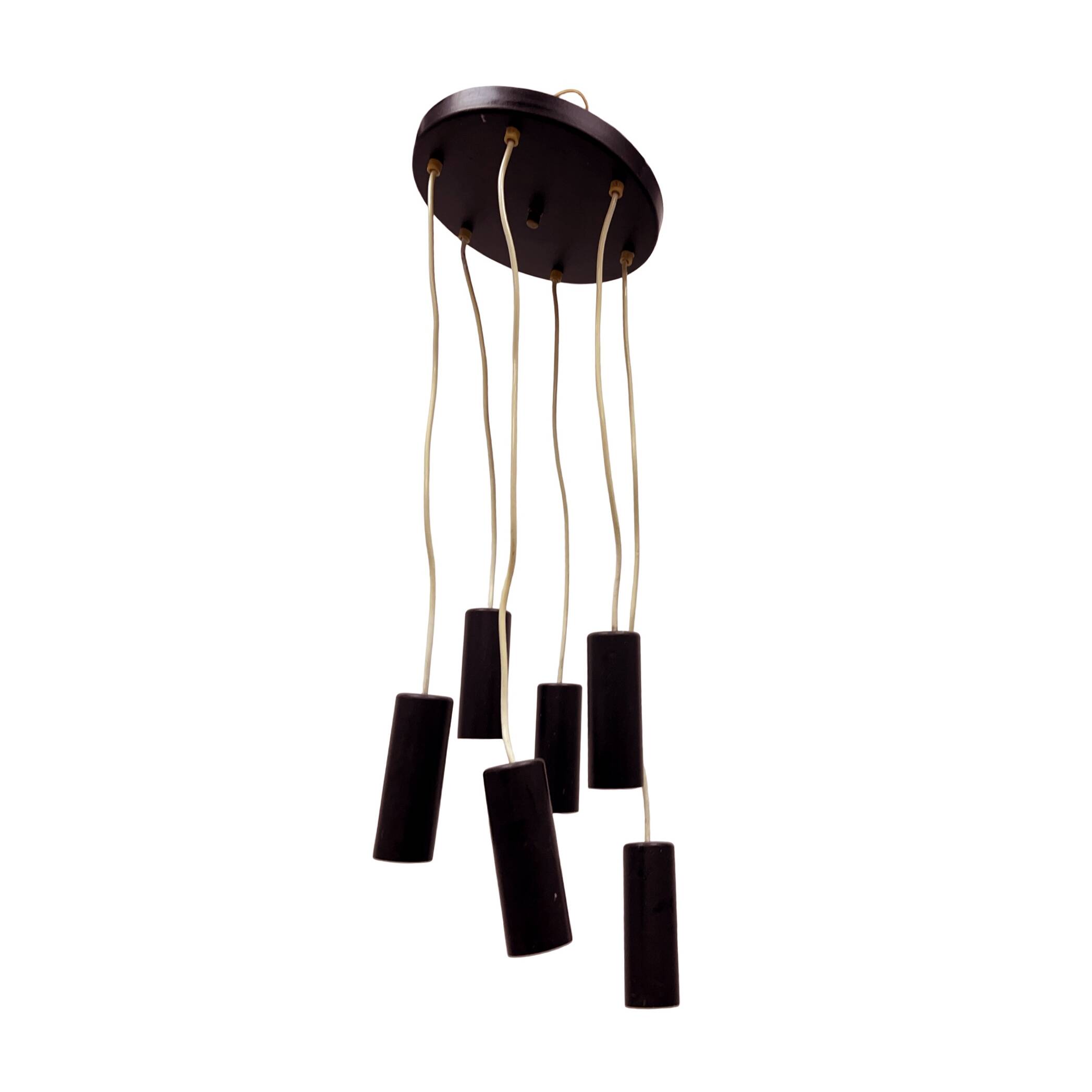Elektroinstala Jílové cascade pendant lamp Czechoslovakia 1970