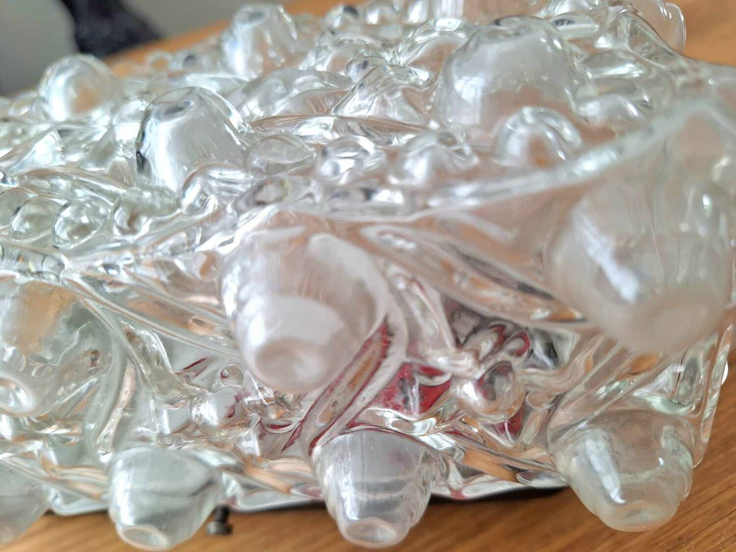 Vintage wall light, old textured glass light fixture, reading light