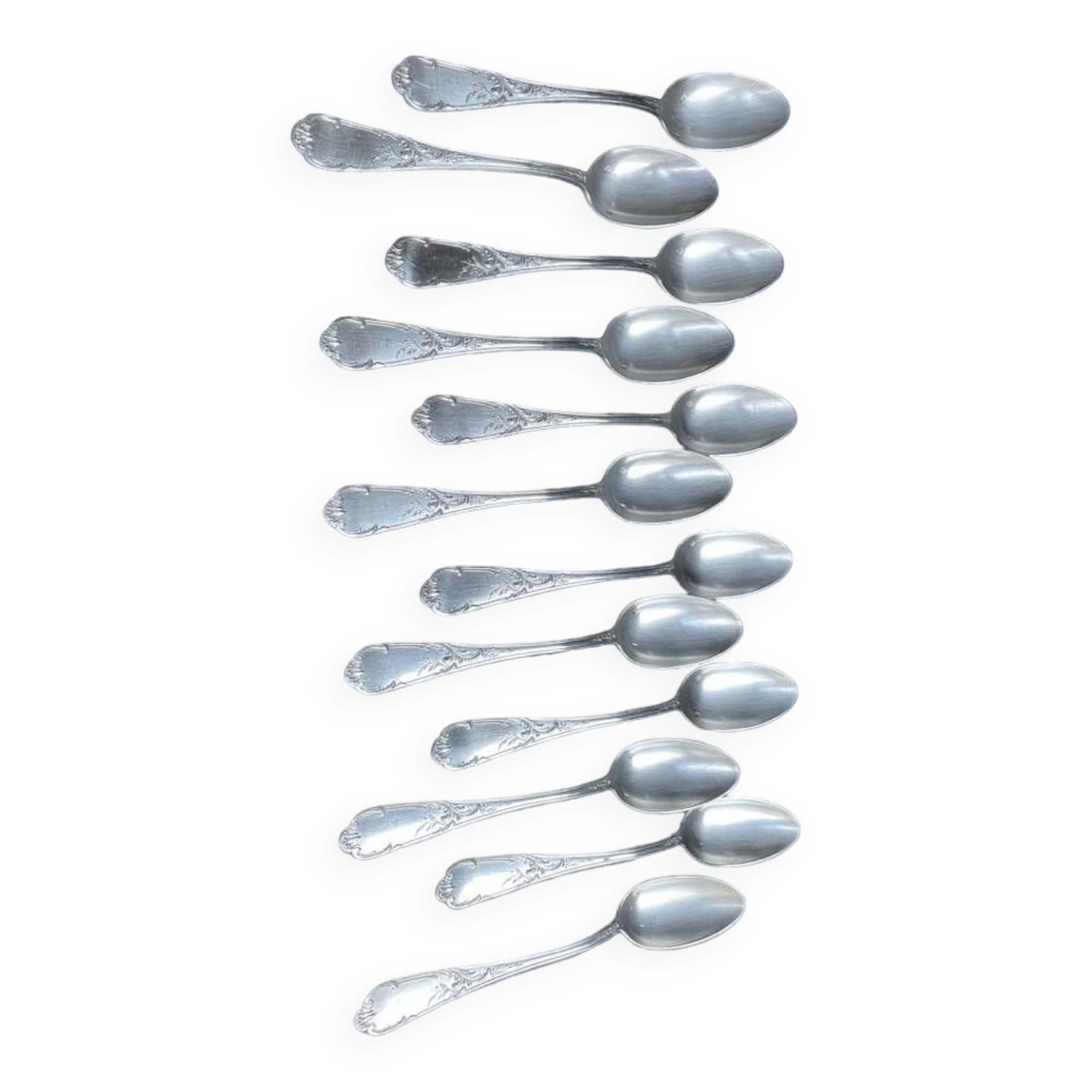 12 Small spoons – Silver plated