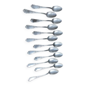 12 Small spoons – Silver plated