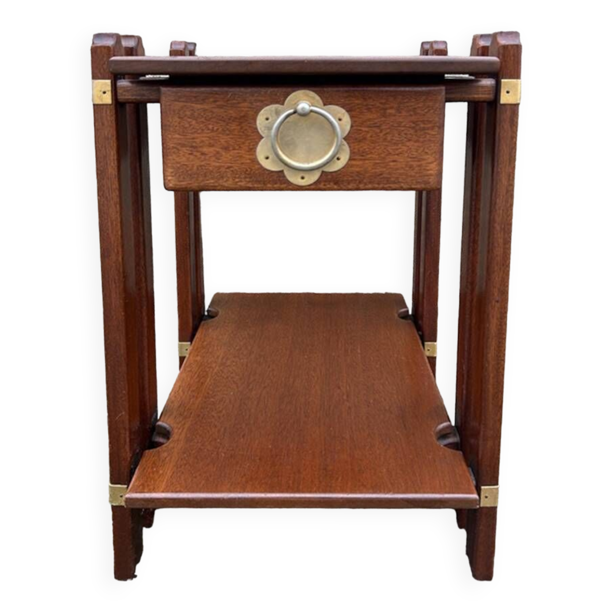 Bedside table, end table, wood, vintage, 80s