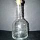 Vintage glass bubble carafe bottle from Biot H24cm