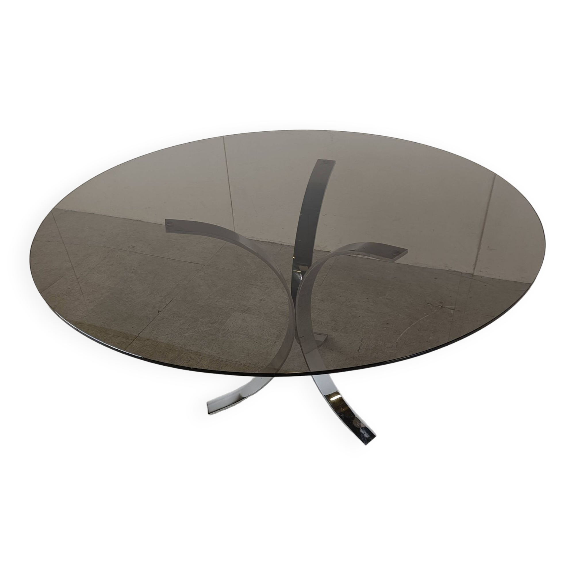 Vintage chrome dining table, 1970s