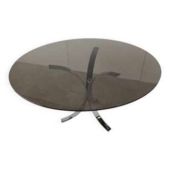 Vintage chrome dining table, 1970s