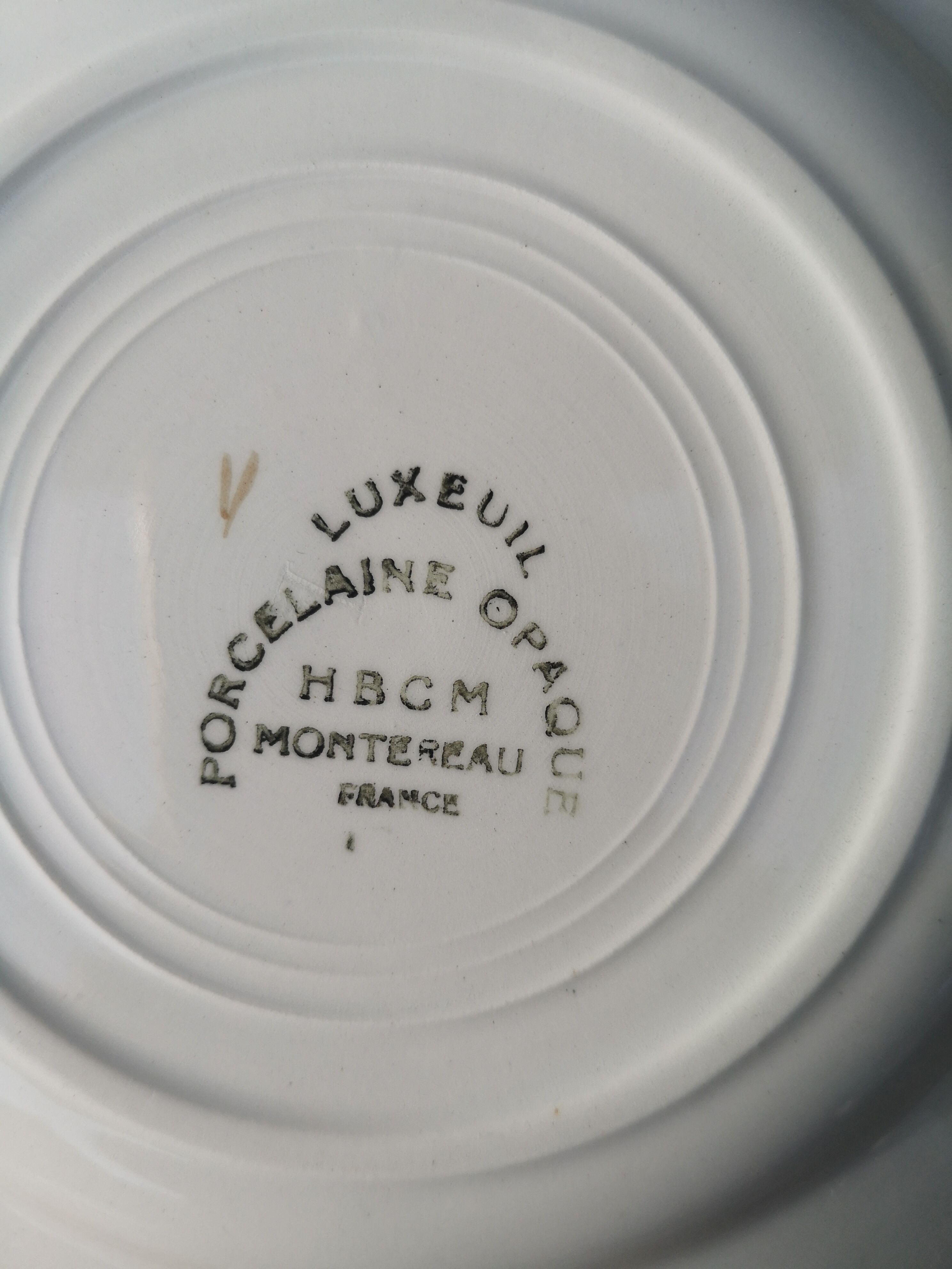 Old bowl "Luxeuil" Hbcm + plate