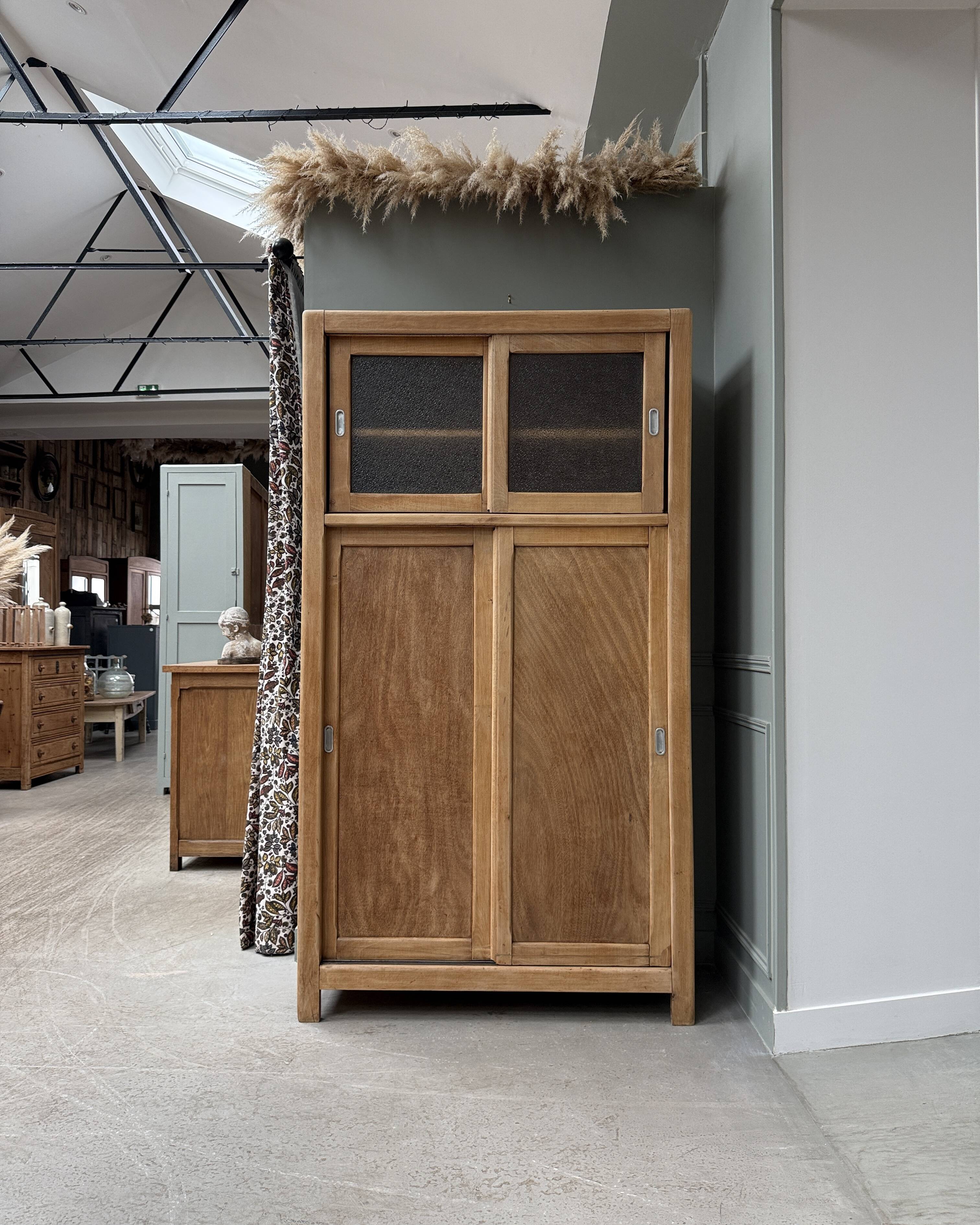 Vintage wardrobe with sliding doors (renovated)