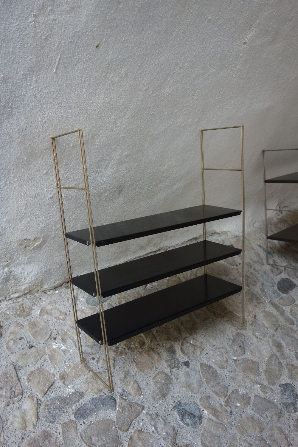 Golden wall string shelf