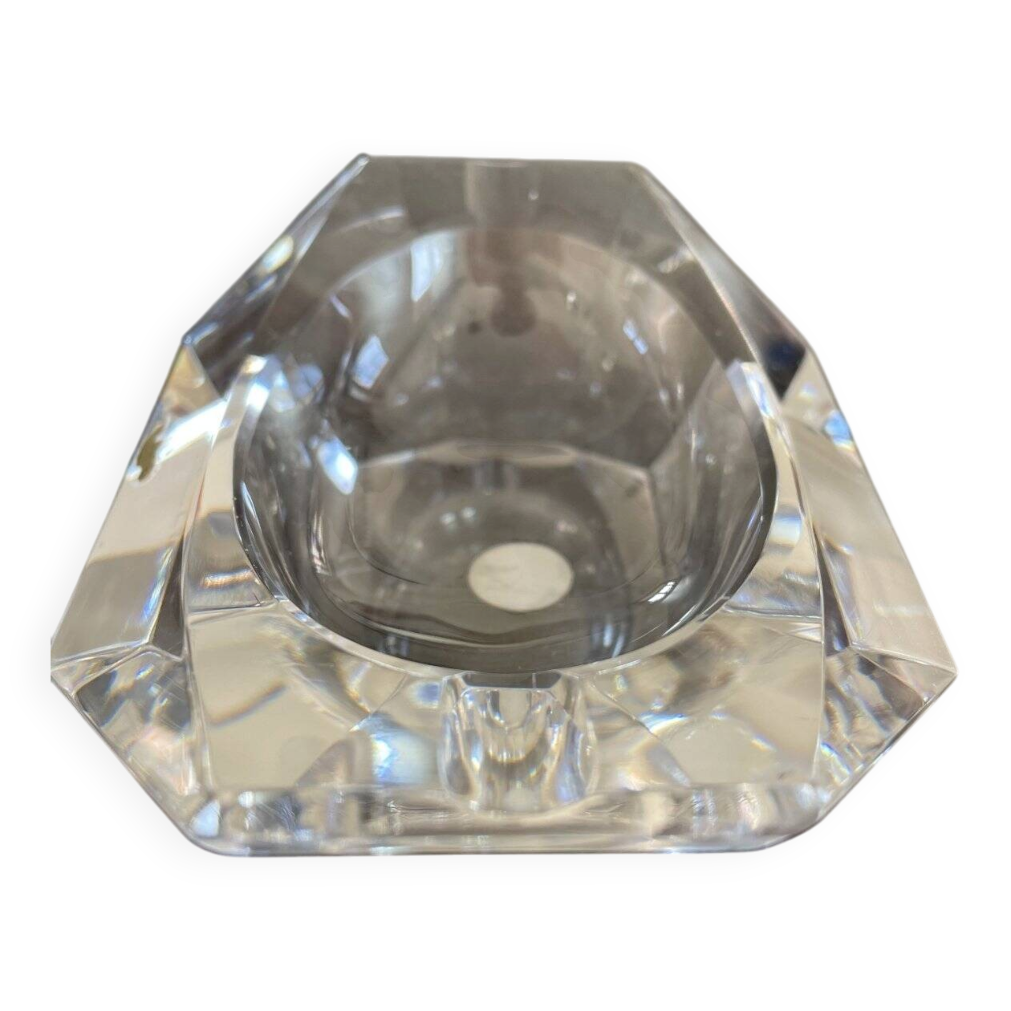 Crystal ashtray Val St Lambert Belgium