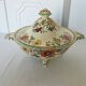 Antique soup tureen on feet from the prestigious English manufacturer Mason's,