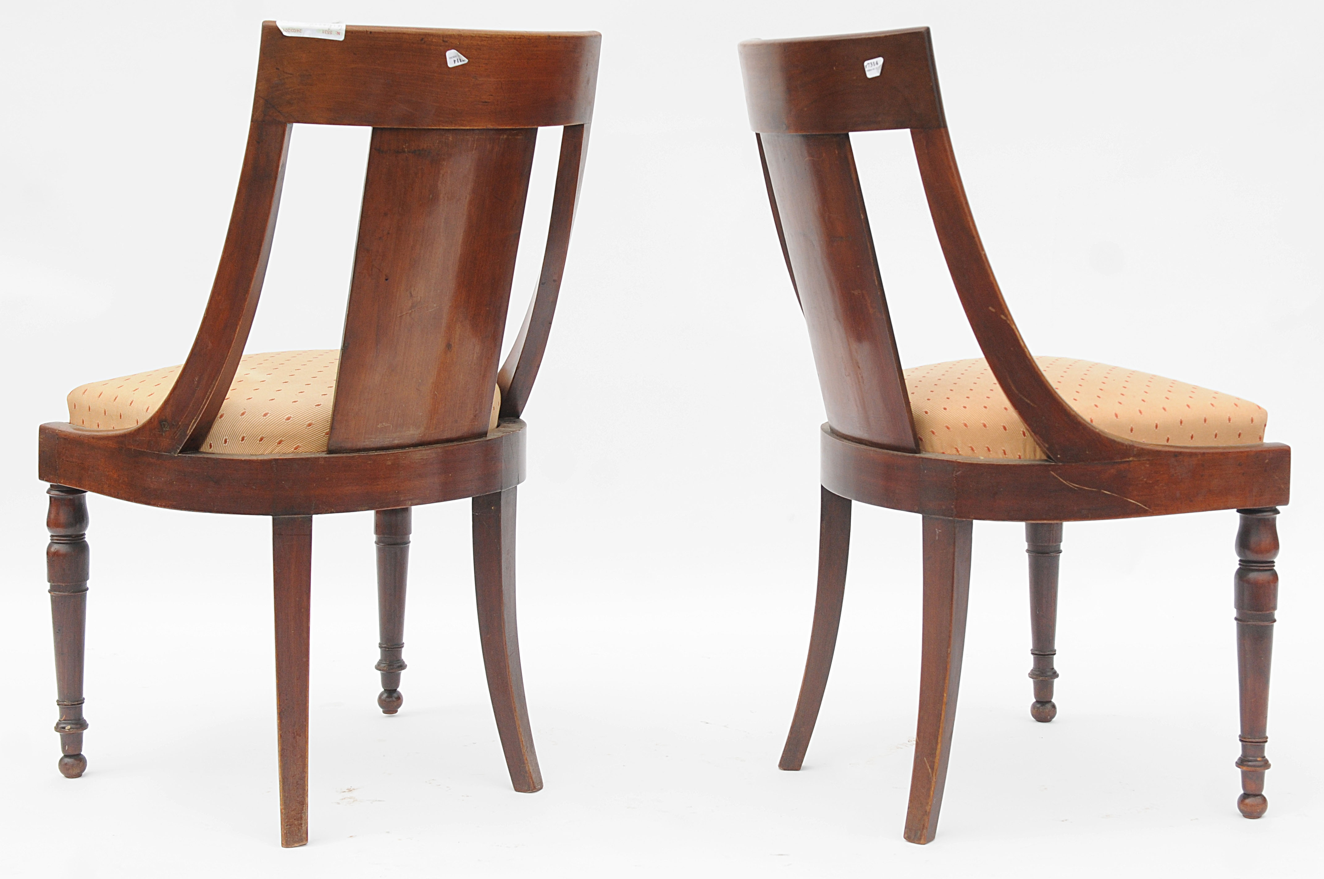 Series of 4 gondola chairs