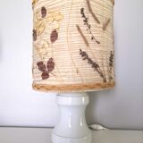 Virebent porcelain lamp and herbarium lampshade from the 70s
