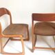 Pair of chairs Baumann sled feet 60s