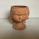 Tête fillette cache pot vase terracotta terre cuite