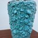 1960s blue foam ceramic vase