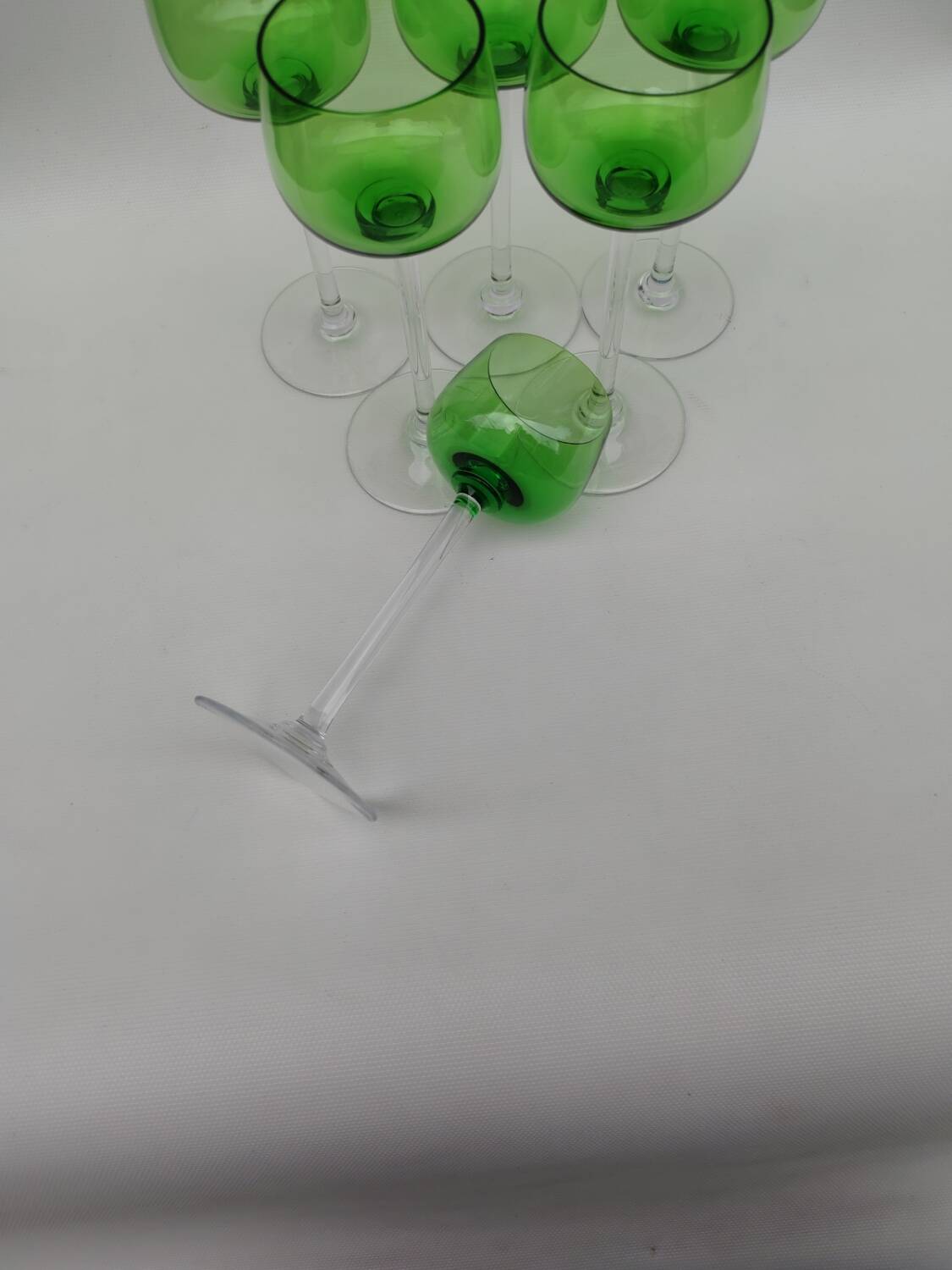 6 Large Baccarat crystal glasses.