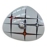 Modernist Czechoslovakian Zukov pendant light, geometric pattern, 1960