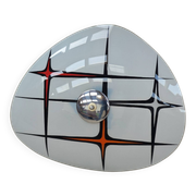 Modernist Czechoslovakian Zukov pendant light, geometric pattern, 1960