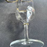 6 Daum water glasses with gold putoises