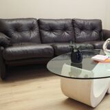 Leather living room set, Italian design, 1960s, manufacturer: B&B Italia