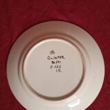 Hb quimper earthenware plate