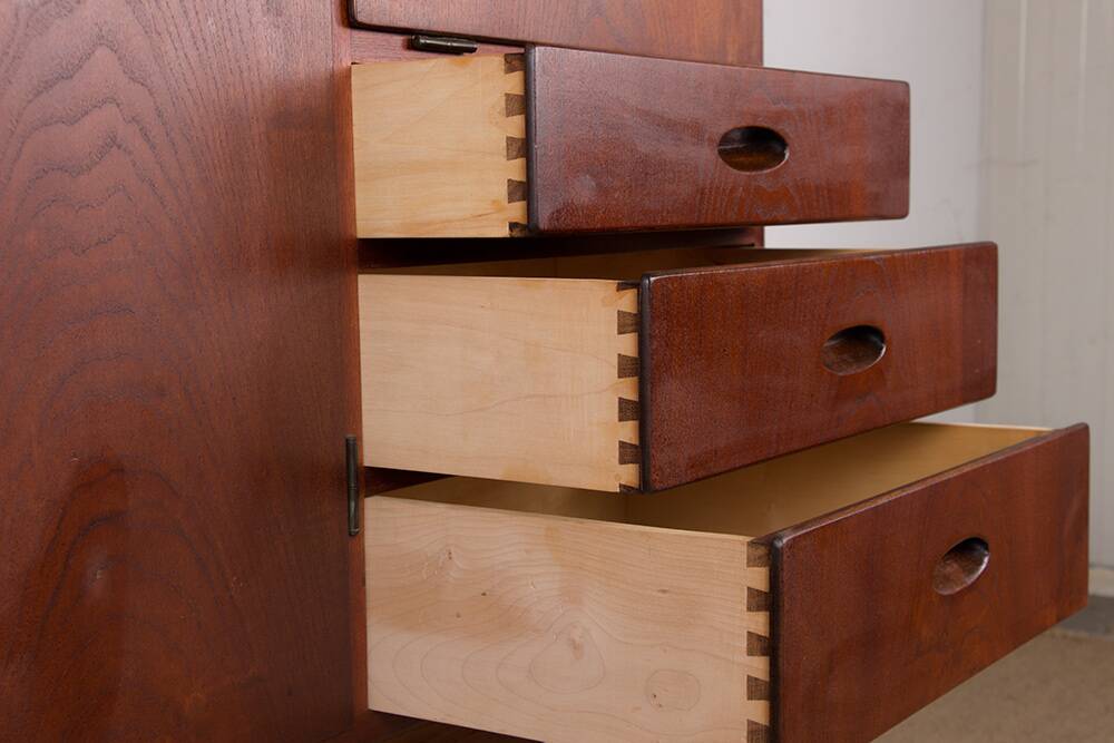 Danish Teak Highboard by Kurt Ostervig for Randers Mobelfabrik 1960.
