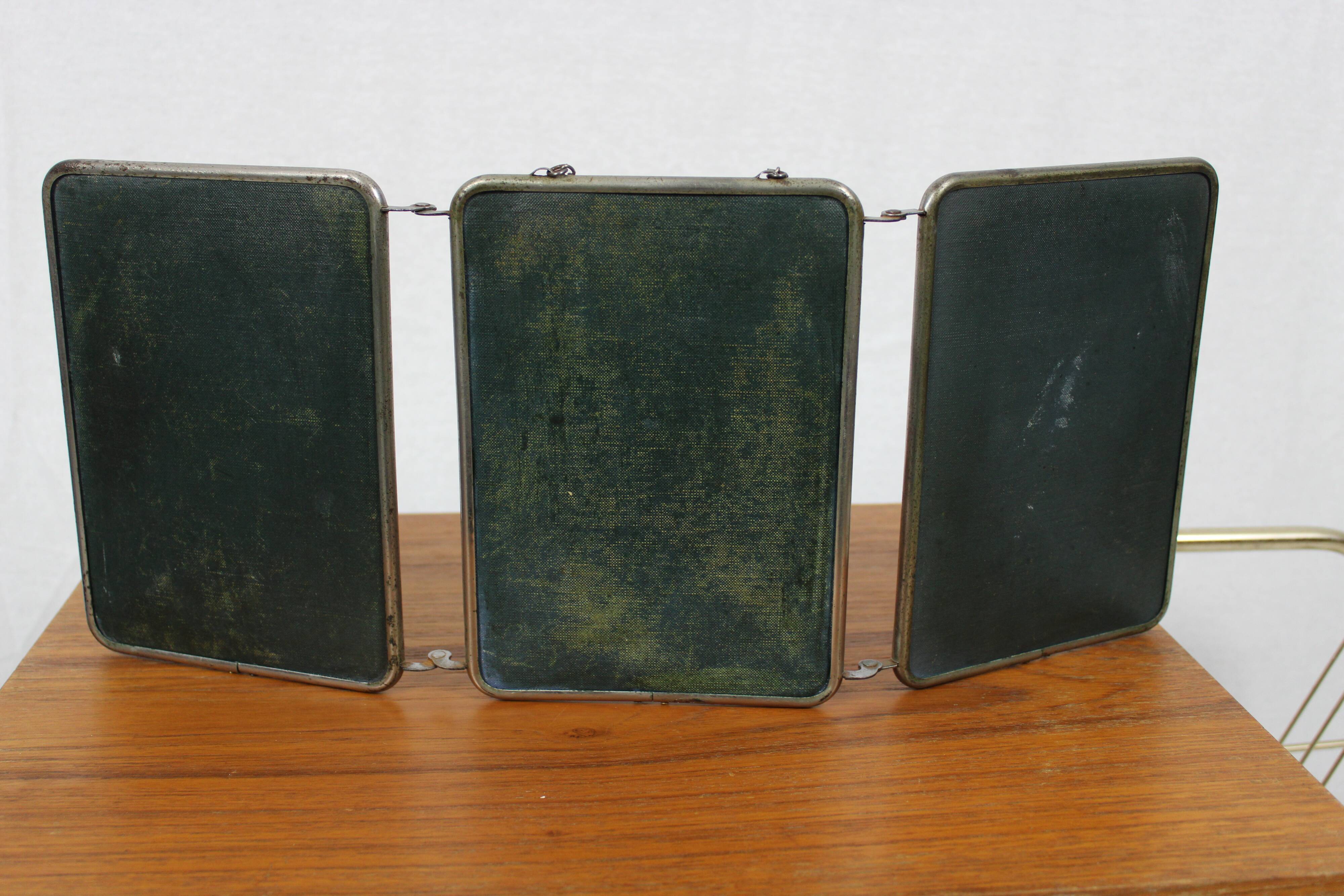 Barber triptych mirror 47x21cm