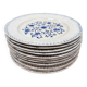 Large flat plates ironstone Boch Frères