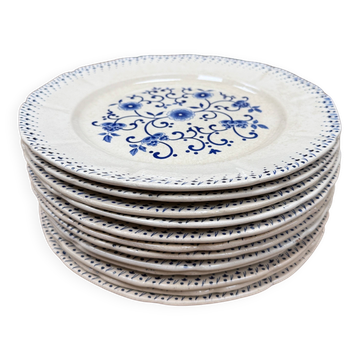 Grandes assiettes plates terre de fer Boch Frères