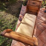 Solid walnut sofa