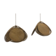 A pair of rattan and mulching suspensions