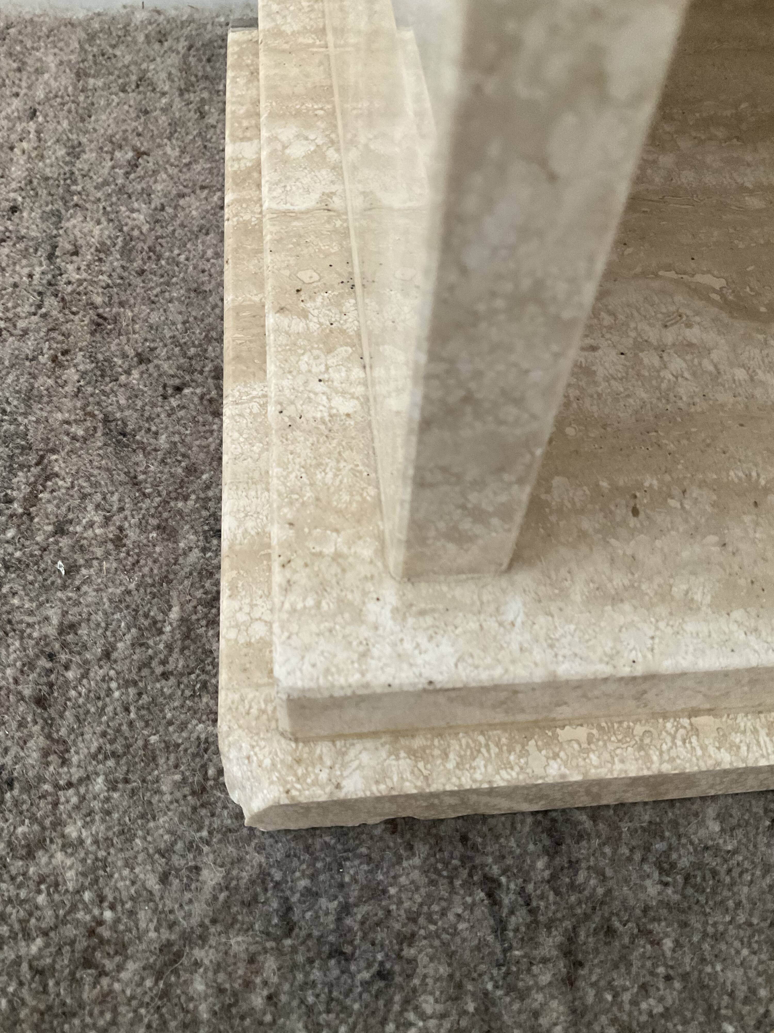 Travertine TV cabinet shelf from the 70s