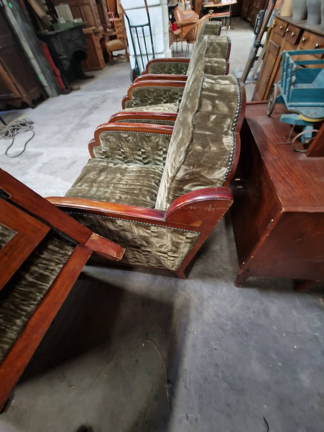 4 Art Deco armchairs