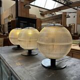 Suite of 3 70s holophanes