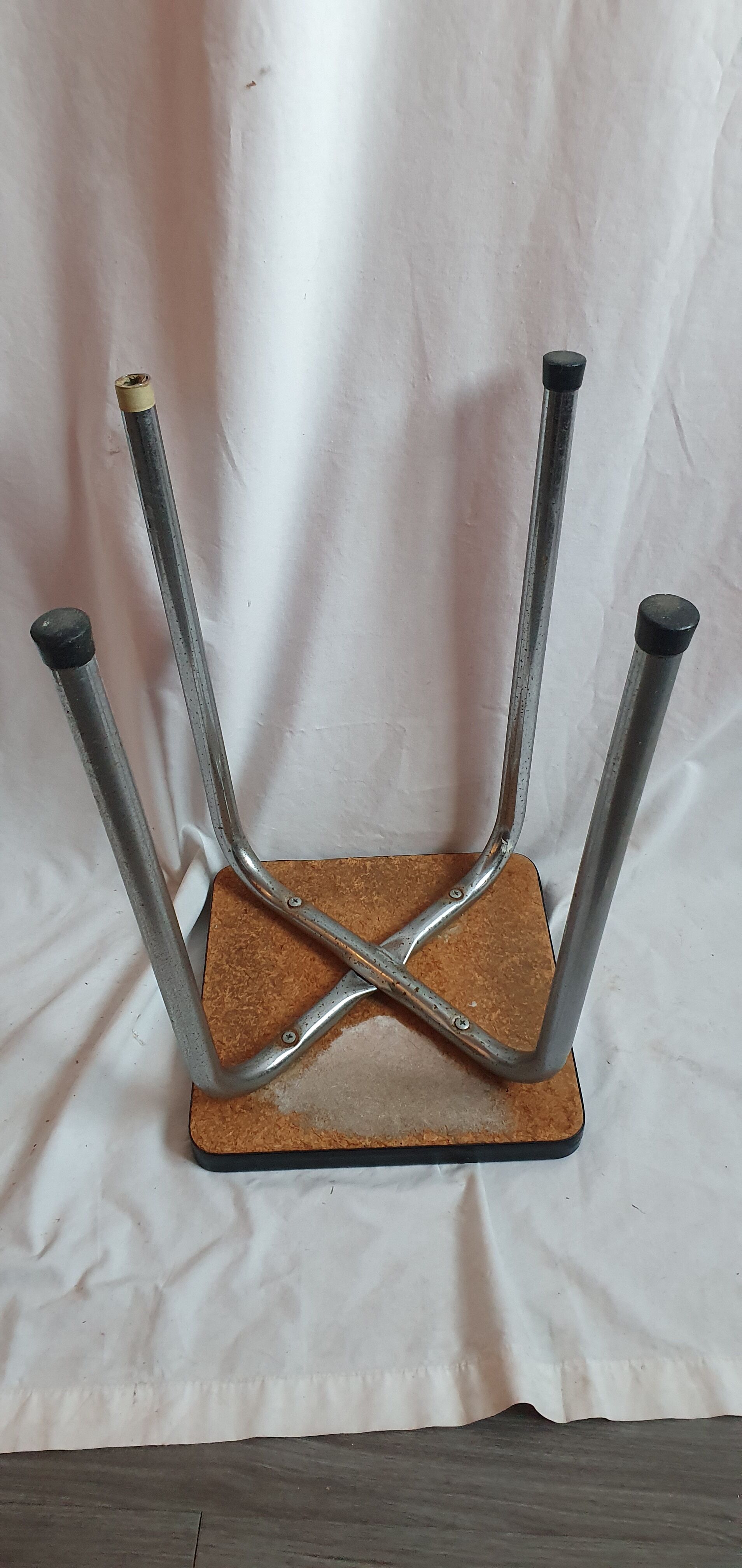 Yellow formica stool, 1970
