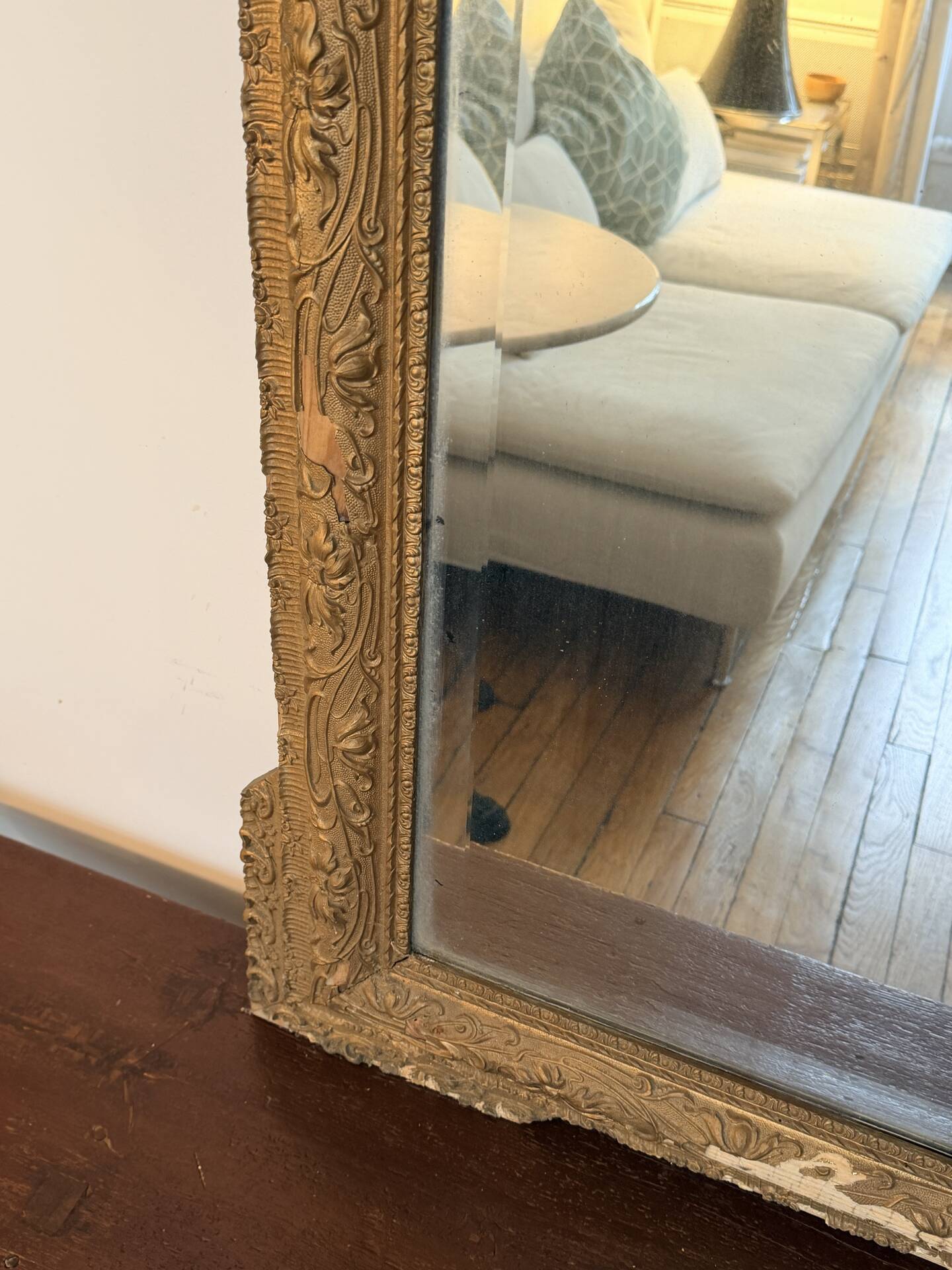 Grand miroir doré - 70xH107cm