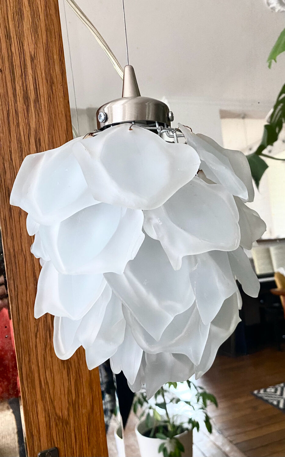 Vintage flower glass pendant chandelier