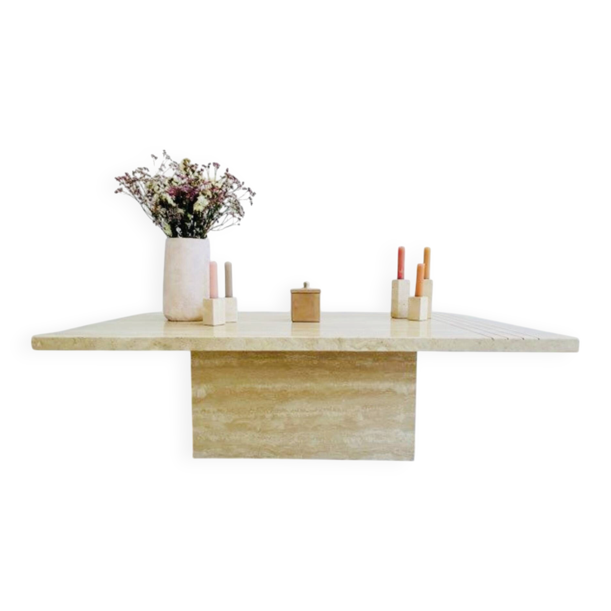 Table basse en travertin