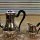 Two shaped pieces in silver-plated metal hallmarked circa 1900