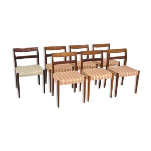 Set de 7 chaises en palissandre - nils