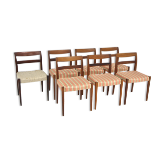 Set of 7 rosewood chairs "Garmi" Nils Jonsson, Troeds, Sweden, 1960