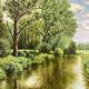 Green landscape signed in 2005