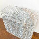 Ceiling lamp or wall lamp in square glass