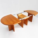 Table à manger ovale extensible vintage des années 1960