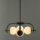 Bauhaus nickel-plated chandelier, 1930s