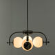 Bauhaus nickel-plated chandelier, 1930s