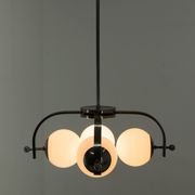 Bauhaus nickel-plated chandelier, 1930s