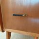 Vintage Scandinavian desk with a floating top and splayed legs - 1960.