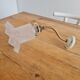 Brass tulip wall lamp and matte tempered glass