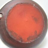 Three vintage ceramic lamps in blue, white and suede